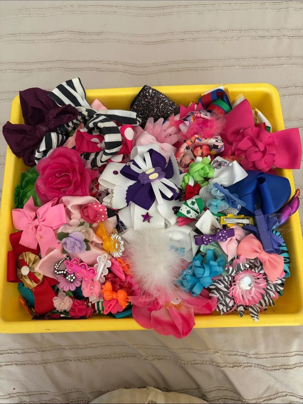 Kids Hair Bow and Clip Set - Assorted Pink, Purple, Blue & More (100+)